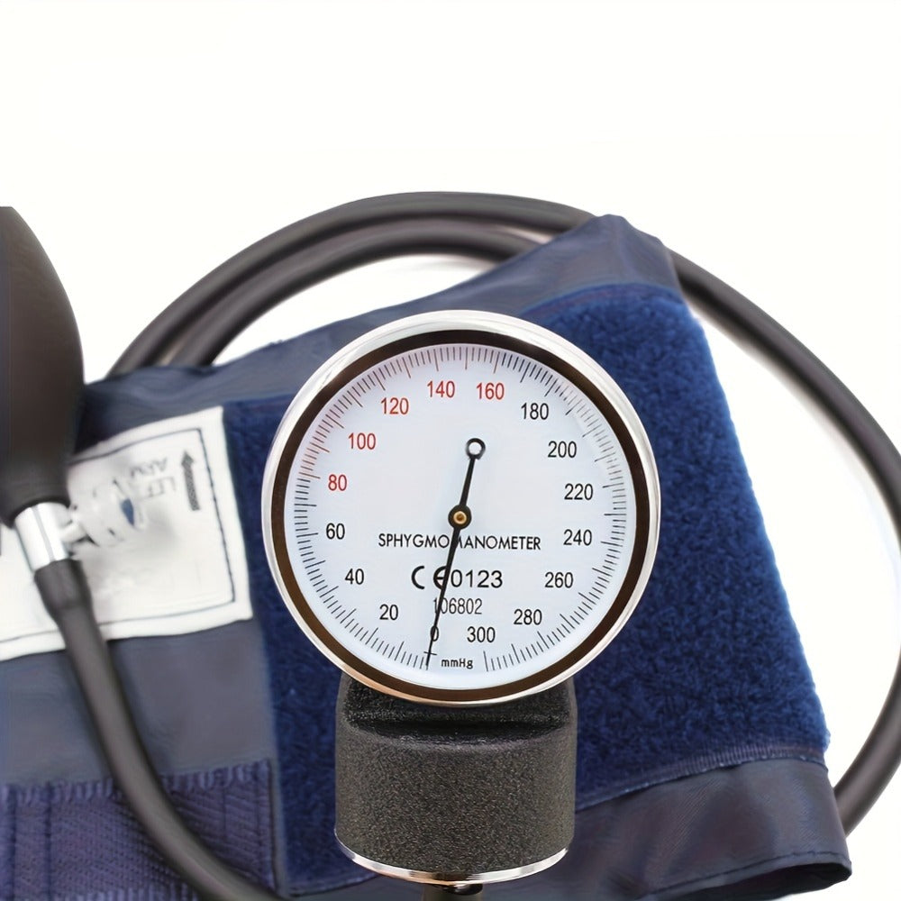 Blood Pressure Monitor Manual Aneroid Kit with 10-16 Inch Upper-Arm Cuff, Stethoscope, Gauge and Carry Case
