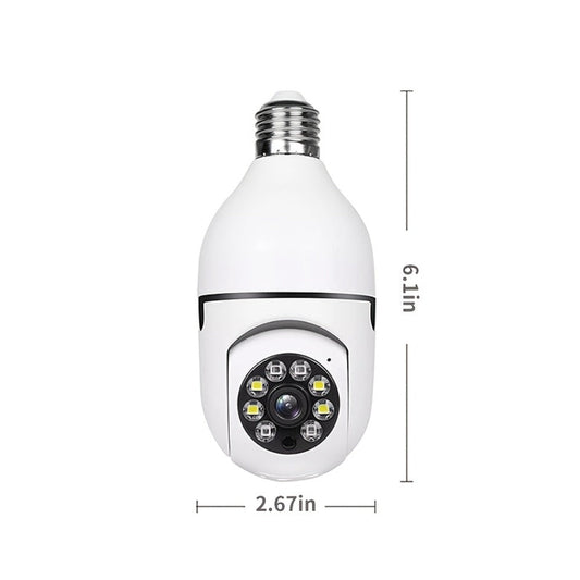 Indoor Security Camera 3MP Bulb-Socket Model with 360° Panoramic View, Dual-Band WiFi and Two-Way Audio