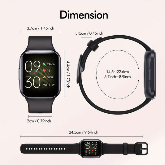 Smartwatch – 1.69" HD Screen, 25 Sports Modes, IP68, Source-Listed Color Options & Everyday Wear Design