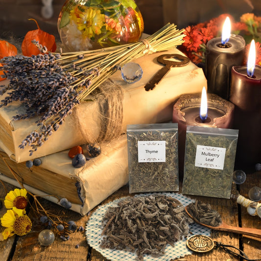 Dried Herbs & Flowers Magic Supplies Kit 40 Pack – Witch Starter Set for Rituals, Spells, Candle & Soap Making, Pagan Altar, Halloween & Christmas Gift, Party Favors, Home Decor