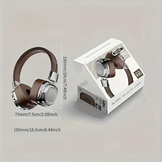 Semi-Open Over-Ear Wireless Headphones 12H Battery with Microphone, Wired & Wireless Dual Mode Retractable Cable Type-C Charging, for Gym Gaming Compatible with iOS Android Computer Laptop