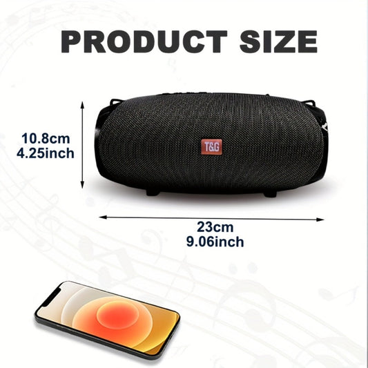 Portable Bluetooth Speaker TG534 with Dual Drivers, TWS, FM Radio, TF, USB and Built-In Microphone