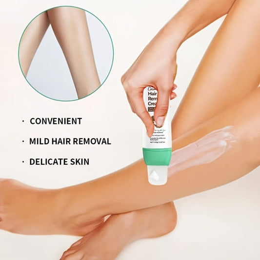 Hair Removal Cream with Coconut Squalane Instant Semi-Permanent Results Up to 3 Months – Non-Irritating Residue-Free Depilatory for Face Lips Armpits Legs Arms Bikini Area Unisex 100g