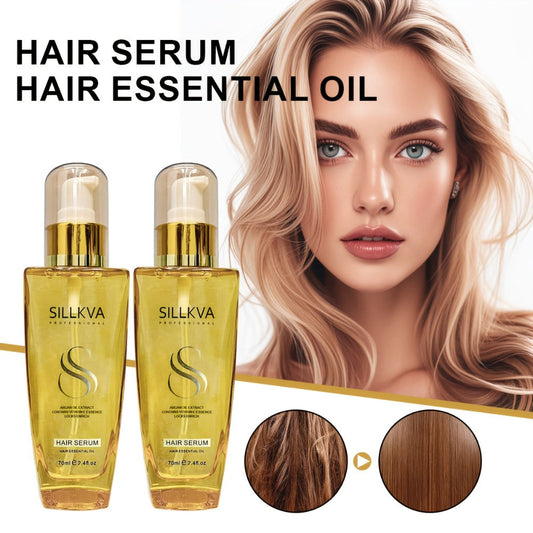 Argan Oil Hair Serum 2 Pack Anti-Frizz Nourishing Treatment for Dry Damaged Frizzy Flyaway Hair Moisturizing Smoothing Lightweight Leave-In Serum for All Hair Types Women Men