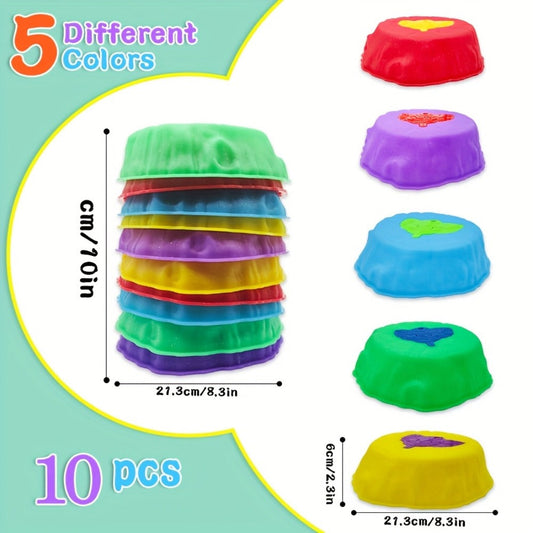 Light-Up Stepping Stones for Kids 10 Piece Glow Balance Training Sensory Coordination Game Indoor Outdoor Activity Toy Party Birthday Christmas Gift Boys Girls Ages 3+