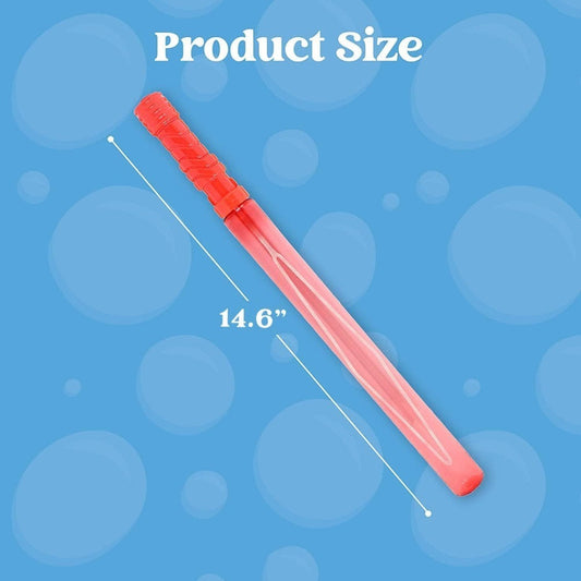 Giant Bubble Wands 24 Pack Bulk – 14.6 Inch Big Bubble Maker Set in 6 Colors, Summer Outdoor Party Favors for Kids, Easter Basket Stuffers, Birthday Carnival Pool Activity Supplies