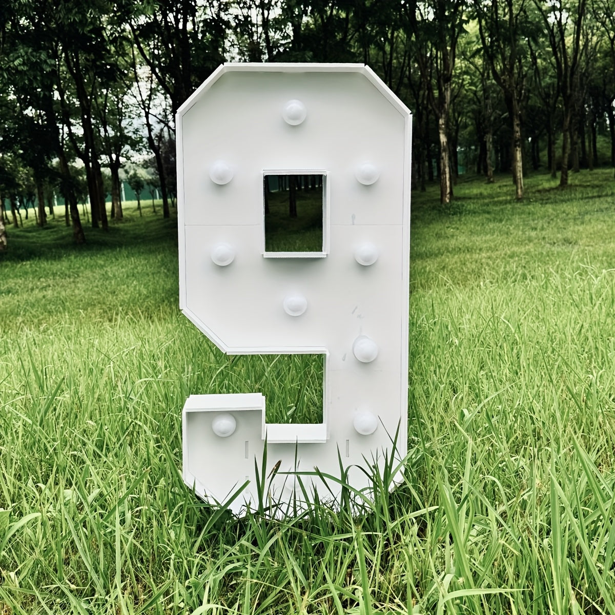 Party Decorations Three-Foot Freestanding Number Sign with Warm White LED Lights and Digits 0–9