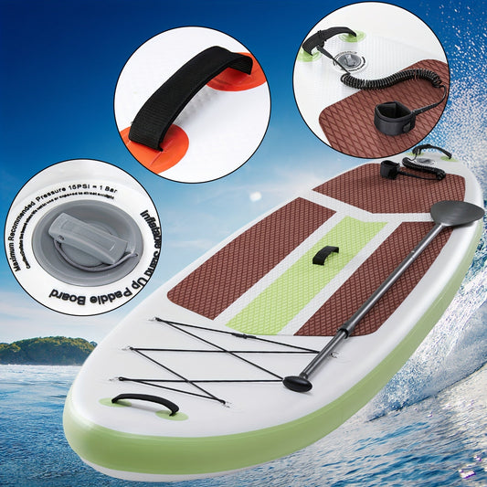 Inflatable Stand Up Paddle Board 10'6" x 32" – Non-Slip Deck iSUP with Premium Accessories | Stable & Durable Paddle Board for Fishing, Rowing, Seaside Travel & Outdoor Enthusiasts