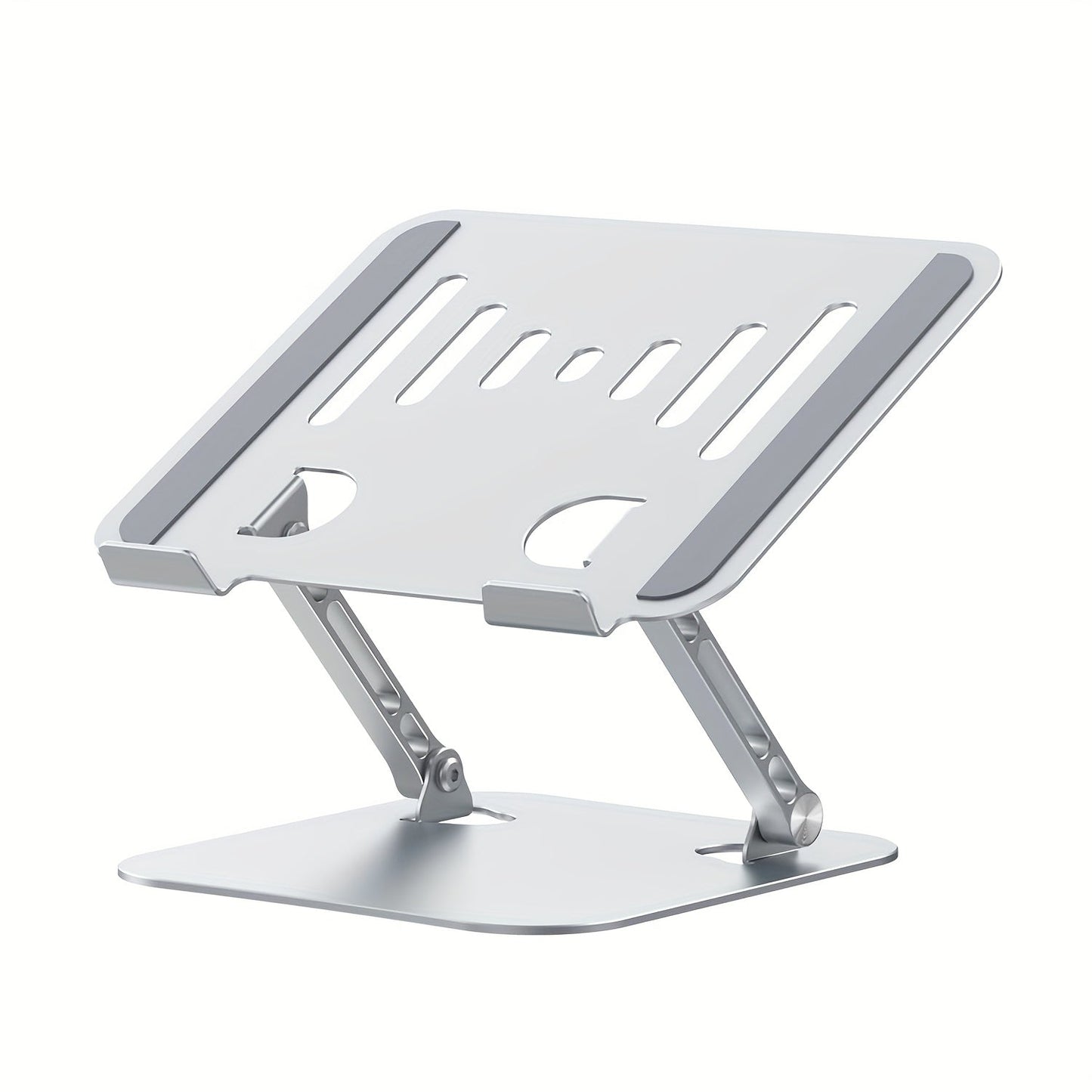 Laptop Stand Adjustable Aluminum Alloy Foldable Portable Ergonomic Desk Riser Compatible with 10 to 16.5 Inch Laptop MacBook Notebook Tablet Computer Stand Holder for Home Office – Black & Silver