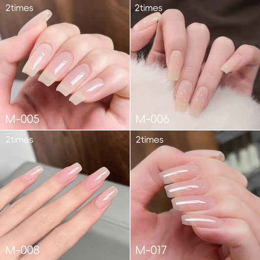Gel Nail Polish 4-Piece Nude-Pink Frame-Bottle Set with Opaque Shades 05, 06, 08 and 17 for Manicures
