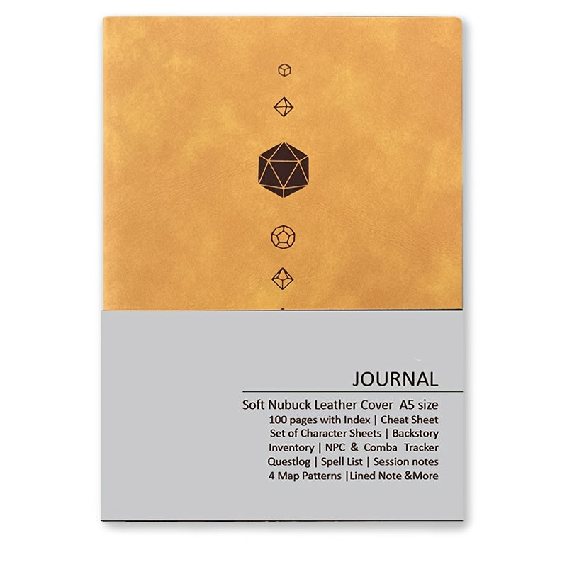DnD Campaign Journal for D&D 5e & 5R Players — RPG Notebook with Character Sheets, Spell Tracker, Quest Log, NPC Manager & Map Pages, A5 Nubuck 100 Pages, 13 Colors, Dungeon Master Gift