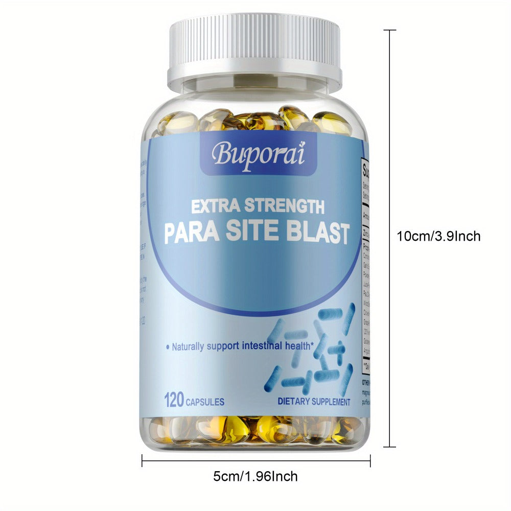Herbal Supplements with Buporai Label, Black Walnut Wormwood Garlic and Cranberry Capsules, 120 Count