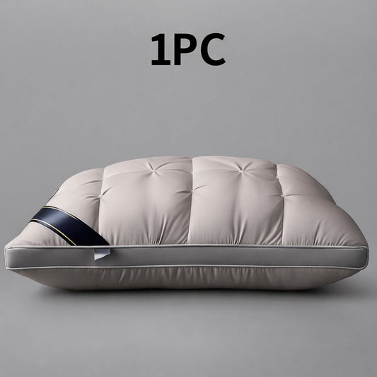 Hotel Quality Pillow Soft Polyester Fiber Deep Sleep Neck Support - No Collapse All Season Machine Washable Satin Cover Zipper Closure White Grey 1pk 4pk Bed Pillow for Home Hotel Bedroom