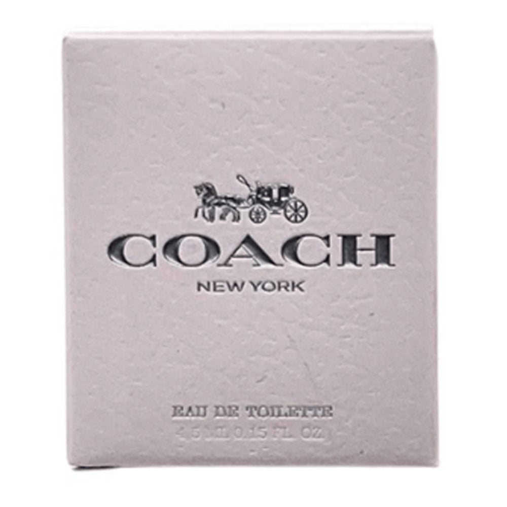 Eau de Toilette Coach New York for Women 4.5ml Mini Bottle with Silver Cap and Pink Boxed Presentation