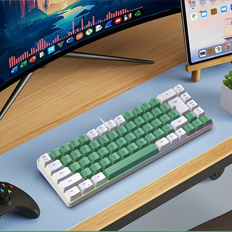 Compact Wired Gaming Keyboard in 61-Key and 68-Key Layouts with Ten Color and Mouse Options