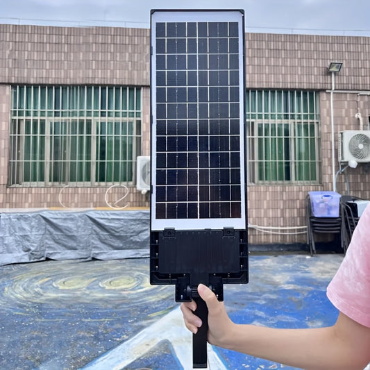 Solar Street Light Outdoor IP65 – High Brightness Wide Angle Dusk to Dawn Solar Powered with Remote Control for Parking Lot, Yard, Stadium & Plaza (58 / 90 / 192 LED)