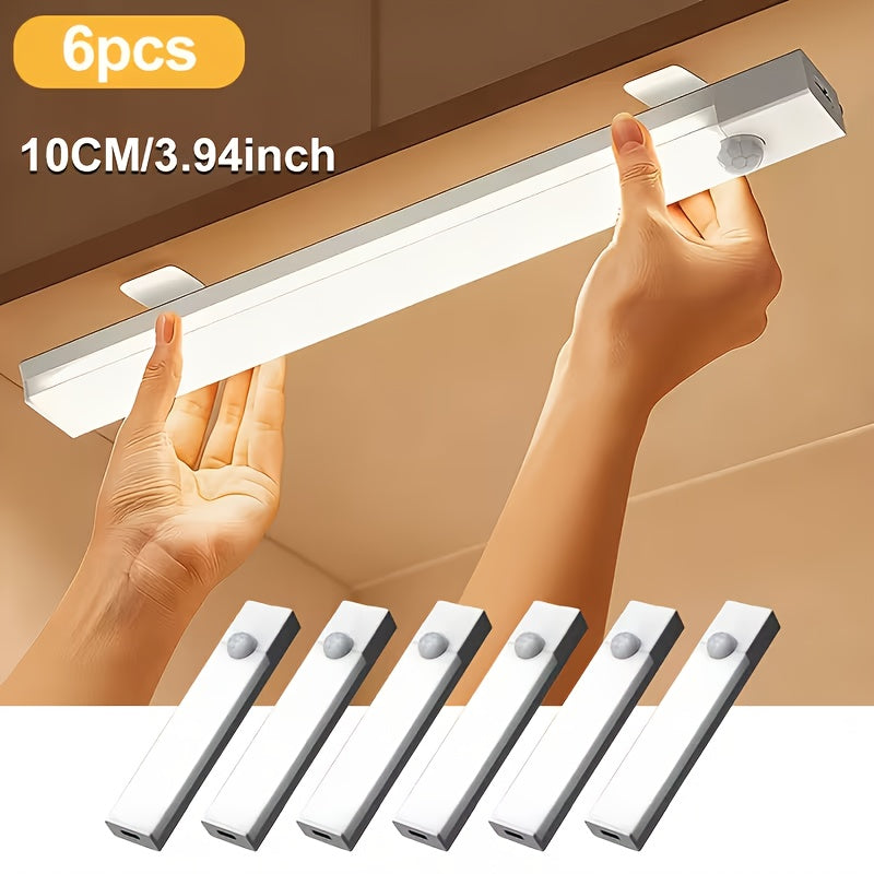 Night Light Motion Sensor LED Bar with USB Rechargeable 400mAh Battery, Three Brightness Levels and Six Size-Pack Options