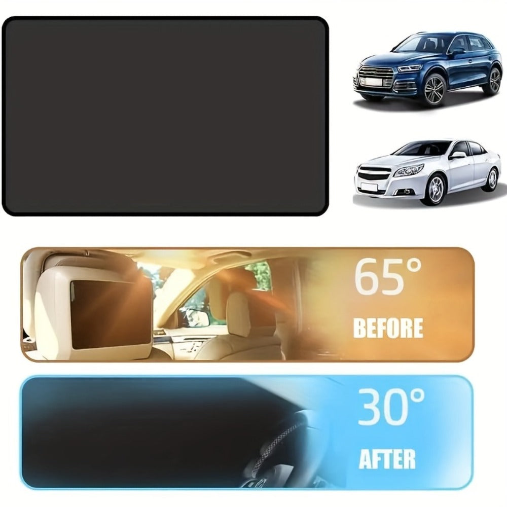 Car Sunshade Magnetic 4-Piece Set with 8 Magnets | Black Mesh UV Protection Window Blocker, Privacy Screen, Easy Install, Summer Sun Shield for Side & Rear Windows