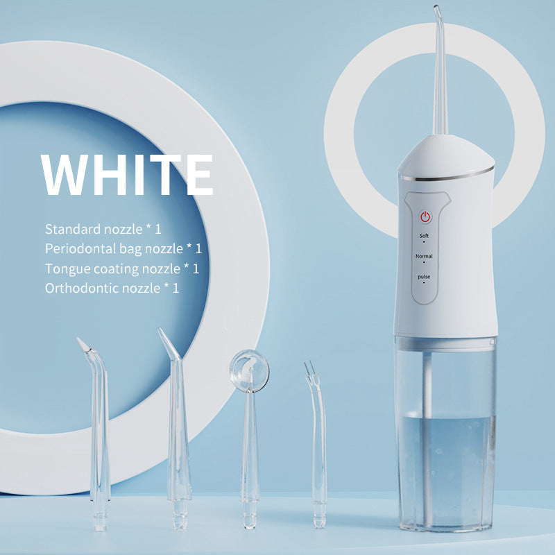 Water Flosser Cordless Three-Mode Design with Four Nozzles, USB Charging and Four Color Options