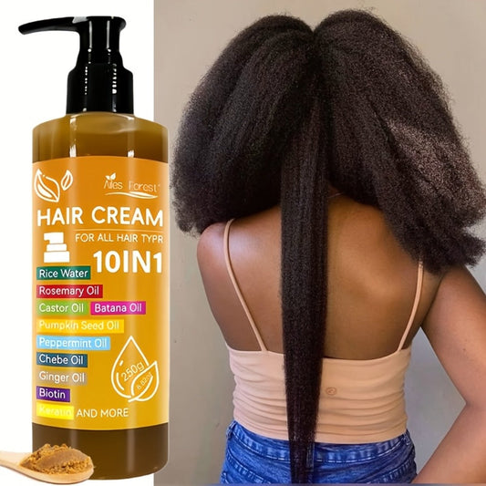 10-in-1 Hair Essence High Permeability Hair Care Film – Batana Rosemary Castor Oil Biotin & Keratin | Scalp Care Thickening Repair Treatment for Dry Damaged Hair | 250g Unisex