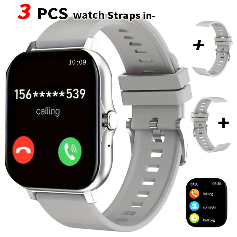 Smartwatch – Email Display 1.83" Full Touch – Wireless Calling, Pedometer, Activity Tracker, Multi-Exercise Modes, Dual TPU Strap, USB…