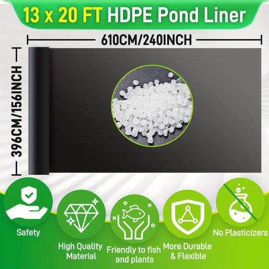 Pond Liner HDPE Heavy Duty – Waterproof Koi Fish & Water Garden