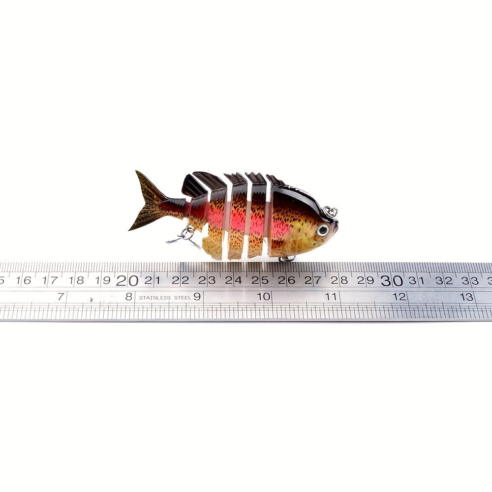 Three-Piece Six-Section Fishing Swimbait Set with Multi-Jointed Bodies for Freshwater Angling