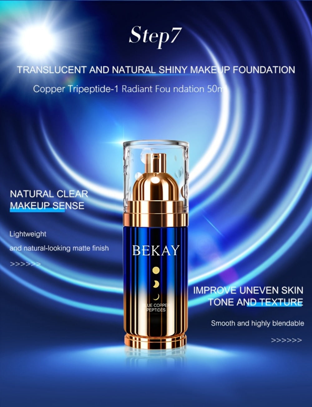 12-Piece BEKAY Skincare Gift Set with Blue-and-Gold Cleanser, Toner, Lotion, Cream and Eye-Care Collection