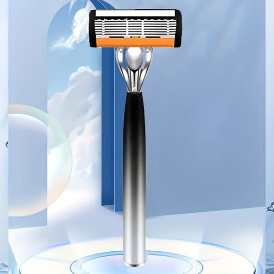 Safety Razor Set for Men 2 Anti-Slip Handles & 24 Ultra-Sharp Replaceable Stainless Steel Blades – Smooth Painless Close Shave, Luxury Wet Shaving Kit, Grooming Gift for Men
