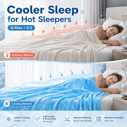 Cooling Blanket for Hot Sleepers - Summer Lightweight Breathable Throw Blanket Double-Sided Soft Cool Blanket for Bed Couch Sofa Night Sweats Hot Flashes Relief Tie-Dye & Solid Colors