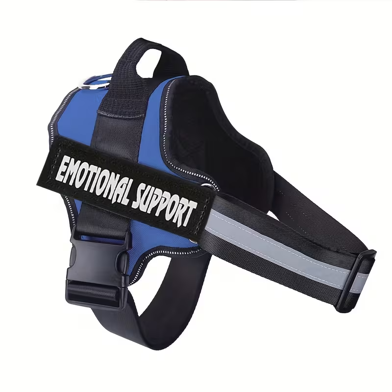 Emotional-Support Patch Dog Harness with Top Handle in Eleven Colors and XS-to-XXL Sizes Pictured