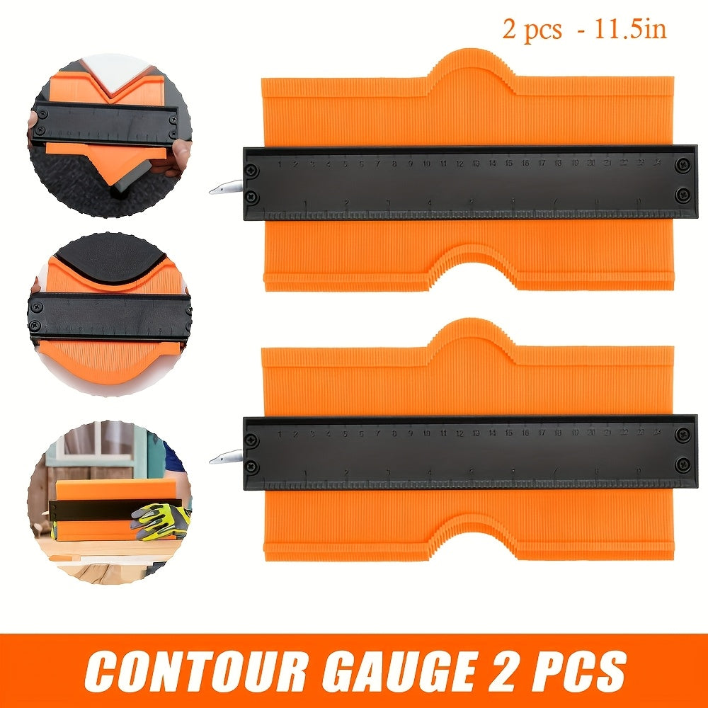 Two-Piece Contour Gauge Set with Locking Profile Duplicators in 6.5- and 11.5-Inch Size Options