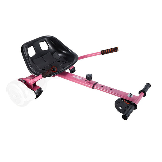 Hoverboard Go Kart Seat Attachment Kit for Kids 6.5"-10" Self Balancing Scooter Conversion Accessories with Off-Road Tires, Shock Absorber & Dual Footrests – Sturdy Metal Frame, Easy Install, Fun Ride