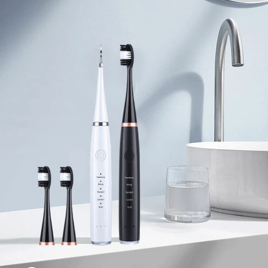 Electric Toothbrush Kit with Five Brush Heads, Two Accessory Cleaning Heads, USB Charging and Travel Case