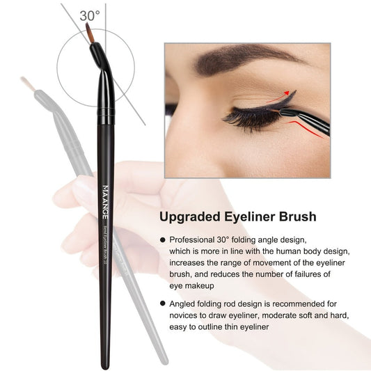 Makeup Brush Set, 25-Piece Synthetic Bristle and ABS Handle Collection with Face-Eye Brush Shapes and Gift Box