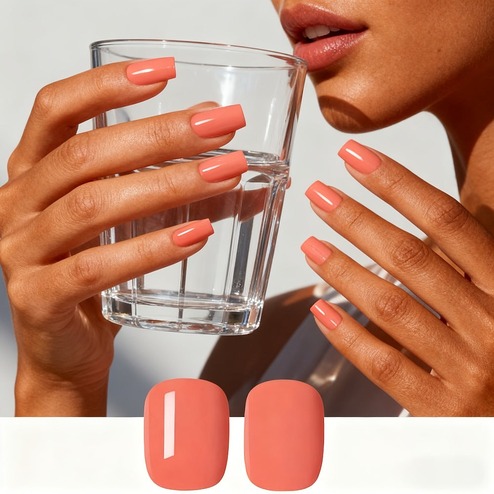 Gel Nail Polish – No UV Lamp 2-Pack Candy Color Air Dry Quick Dry Long-Lasting High Gloss Finish – Vibrant Sweet Shades for DIY Spring…