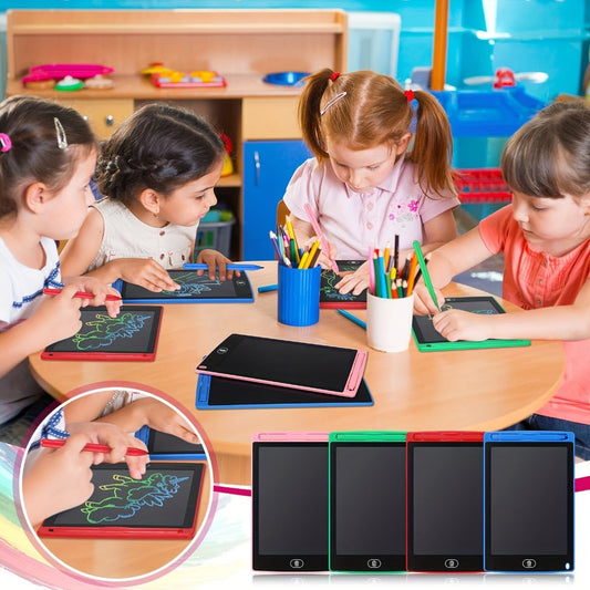 LCD Writing Tablet for Kids 20 Pack – 8.5 Inch Reusable Erasable Doodle Board Set in Blue Red Green Pink, Educational Drawing Toy, Party Favor & Bulk Gift for Ages 3-8