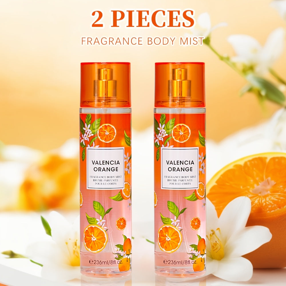 Body & Hair Fragrance Mist for Women 2pcs Set L1ong Lasting Fruity Perfume Spray 8 fl oz Pineapple Coconut Peach Strawberry Watermelon Scents Daily Dating Party Gift