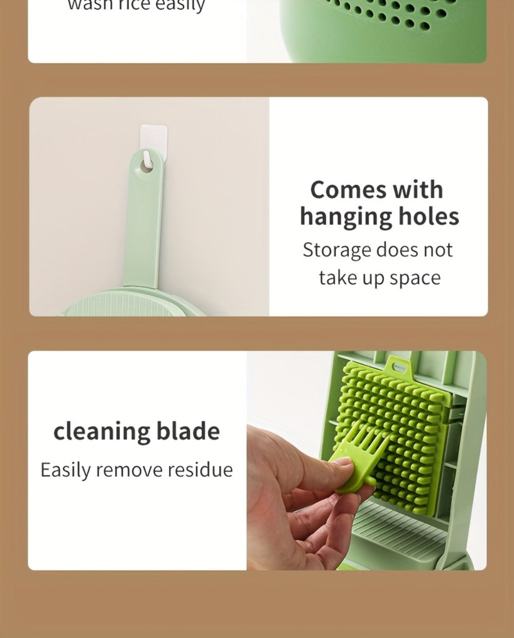 16-in-1 Green Vegetable Chopper with Round Container, Grid Dicing Plates, Slicer, Grater and Peeler Pieces