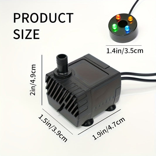 USB Fountain Pump for Aquarium Fish Tank – Quiet Desktop Water Pump