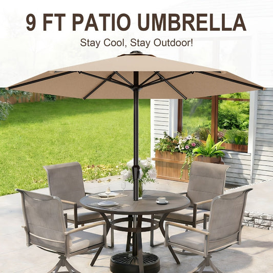 9-Foot Patio Umbrella with Easy Crank, Outdoor Table Umbrella detail image