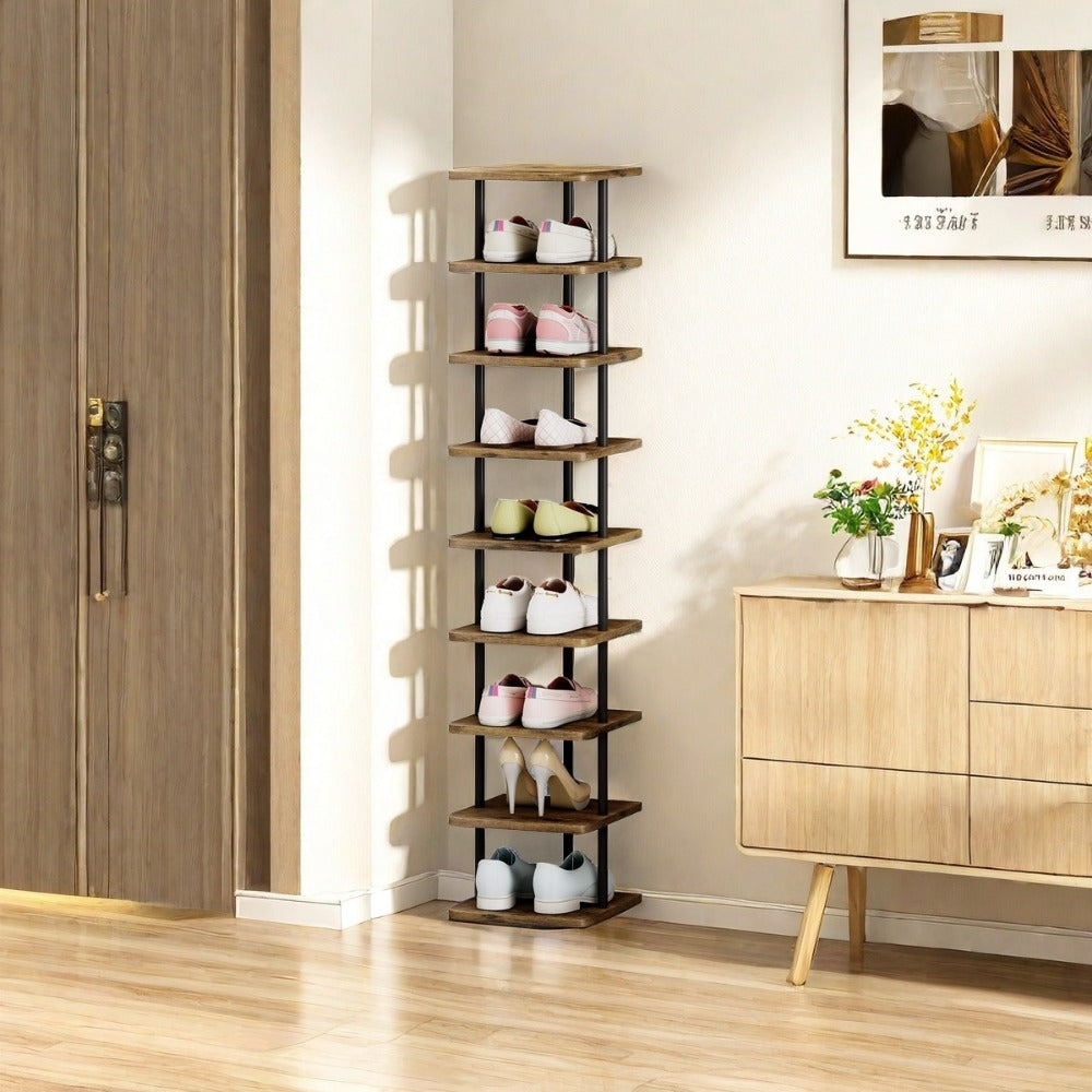 9-Tier Freestanding Shoe Rack, Closet Shoe Shelf for Organized Everyday Storage detail image - detail view 11