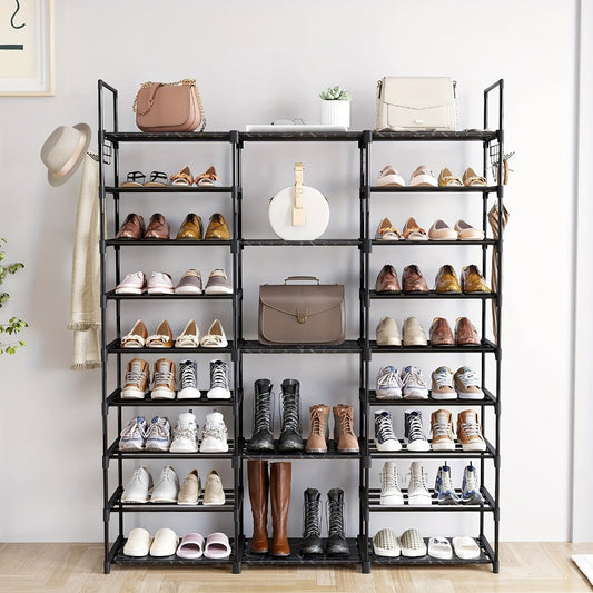 9-Tier Freestanding Shoe Rack with Stackable Design for Entryway detail image