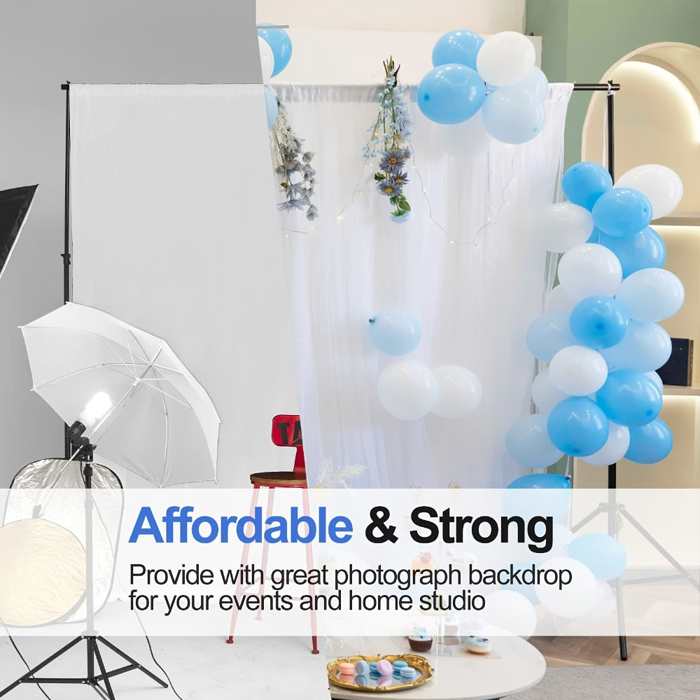 Backdrop Stand 9 x 6.5-Foot Adjustable Tripod Frame with Interlocking Crossbars and Backdrop Clips