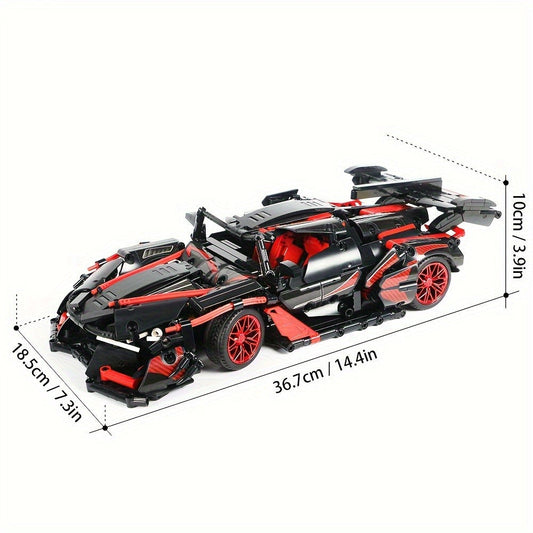 1391PCS Car Building Blocks Kit 1:14 Scale MY88301 – Challenging Adult Model Precision Vehicle Assembly, Desktop Display Ornament Collector Piece, Unique Birthday Father's Day Gift for Men Car Enthusiasts Teens 14+