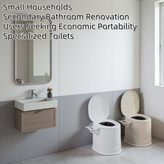 Portable Toilet with Lid Odor Control Tissue Holder Lightweight Camping Toilet for RV Camper Outdoor Travel Hiking Emergency Use No Electricity Required, Khaki