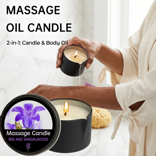 Luxury Soy Wax Candle 2-in-1 Massage Body Oil Essential Oil 20+ Scents 1pc 2pcs 6pcs Warm Moisturizing Lotion Spa Nail Salon Wedding Valentine Christmas Gift