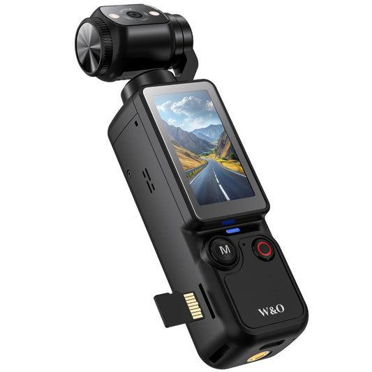 4K UHD Pocket Body Camera 32GB Card 2000mAh Battery 16X Zoom 180° Rotation 1.9-Inch Screen Mini Video Audio Cam for Outdoor Sport Bike Travel Personal Use Christmas Gift