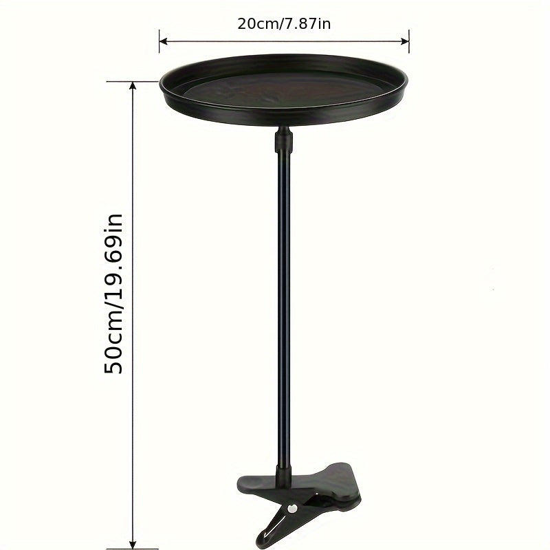 Car Seat Back Tray Table 360° Rotating - Foldable Food Drink Snack Organizer Tray for Car Interior, Non-Slip ABS Travel Tray for Road Trips