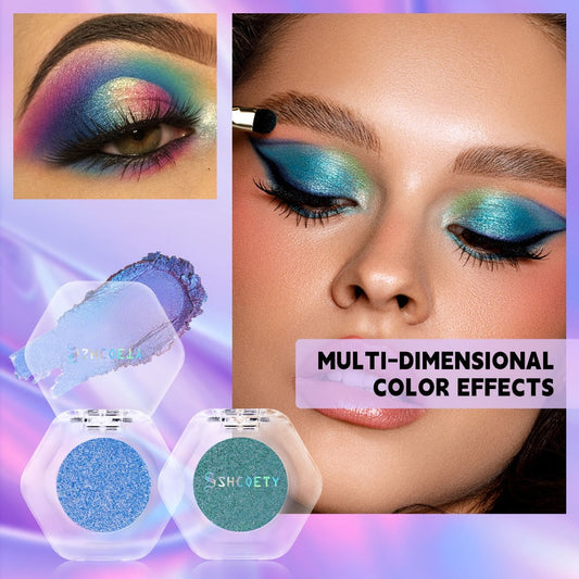Chameleon Color-Shifting Eyeshadow Palette 12 Shades — Pearlescent Pigments Matte & Shimmer Blendable Long-Lasting Eye Makeup Kit for Women, All Skin Tones, Daily Wear & Special Occasions